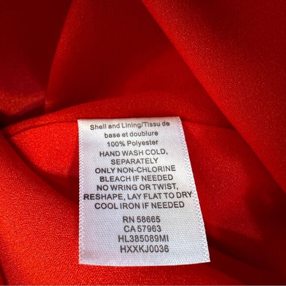 Chelsea 28 Women's MEDIUM Red Cut-Out Ruffle Fit & Flare Dress - Picture 11 of 12